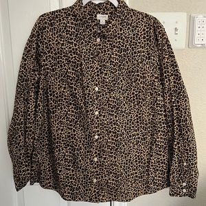 JCREW Animal Print shirt